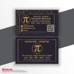 Matematik Öğretmeni Kartvizit M0001