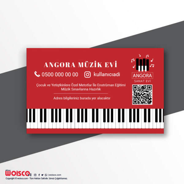 Müzik Öğretmeni Kartvizit M0002