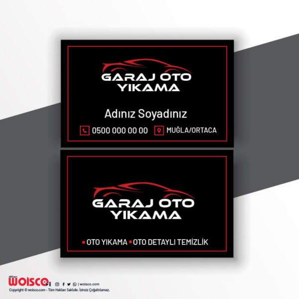 Oto Yıkama Kartvizit Baskı YKN109