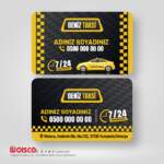 Taksi, Taksici Kartvizit Baskı W9801