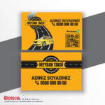 Taksi, Taksici Kartvizit Baskı T98003