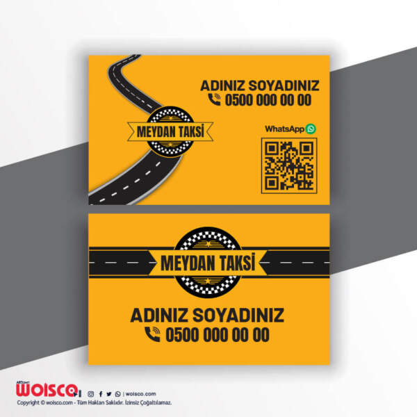 Taksi, Taksici Kartvizit Baskı T98004