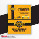 Taksi, Taksici Kartvizit Baskı T98008