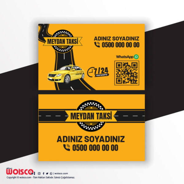Taksi, Taksici Kartvizit Baskı T98009