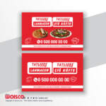 Tatlıses Çiğ Köfte Kartvizit Baskı T01002