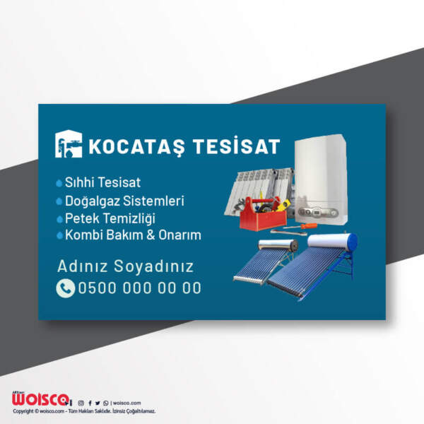 Tesisatçı Kartvizit Baskı M01002