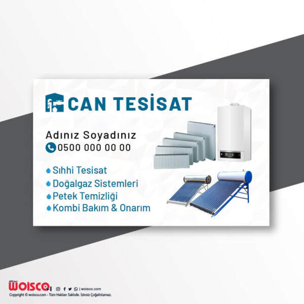 Tesisatçı Kartvizit Baskı M01001
