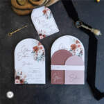 Düğün Davetiye Oval Boho 2895