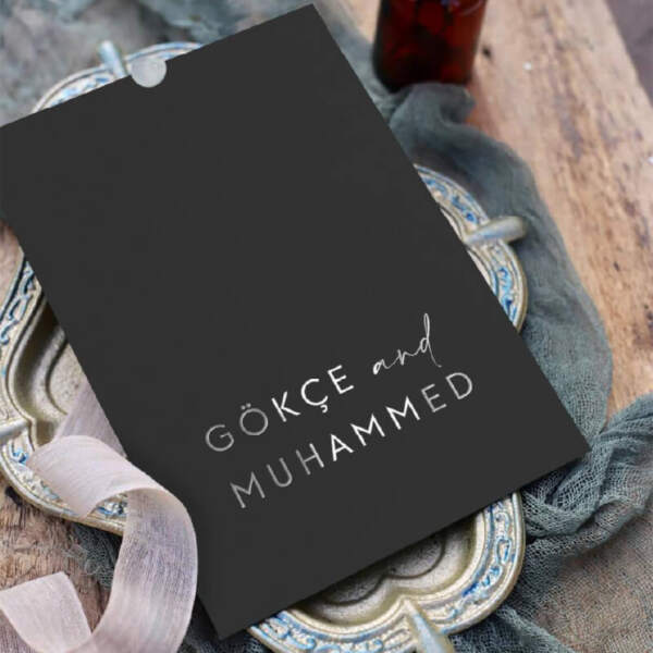 Yaldizlı Düğün Davetiye 2350