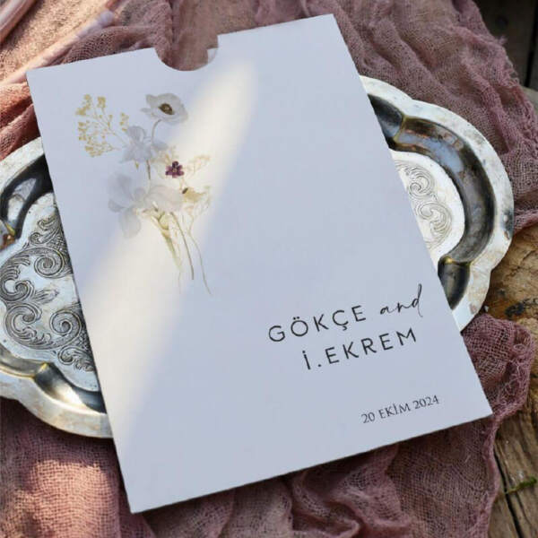Özel Zarflı Düğün Davetiye 2669