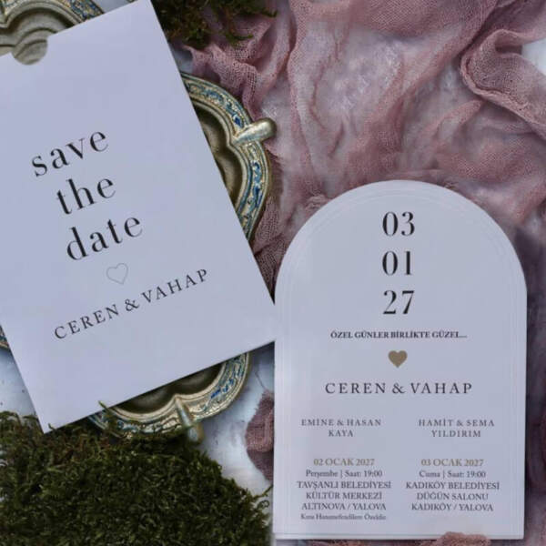 Oval Düğün Davetiye 2869