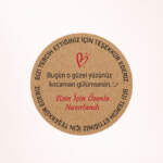 Teşekkür Kraft Sticker / Etiket Baskı