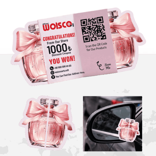 Parfüm Şişesi Katlanır Kartvizit Baskı Model KK0025