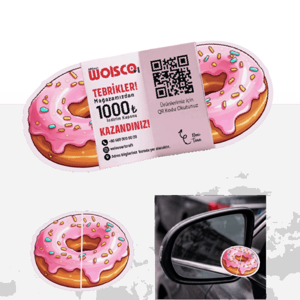 Donut Katlanır Kartvizit Baskı KK0018