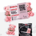 Peluş Ayıcık Katlanır Kartvizit Baskı KK0019