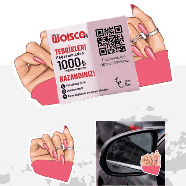 Manikür, Pedikür, Nail Artist Katlanır Kartvizit Baskı KK0017