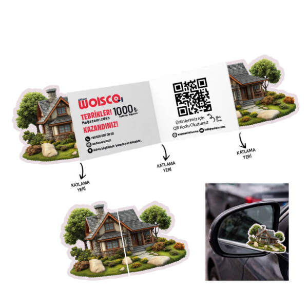 Gayrimenkul Ev Katlanır Kartvizit Baskı Model KK00236