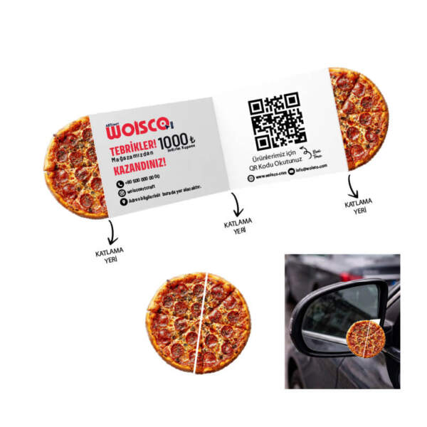 Pizza Katlanır Kartvizit Baskı Model KK00224