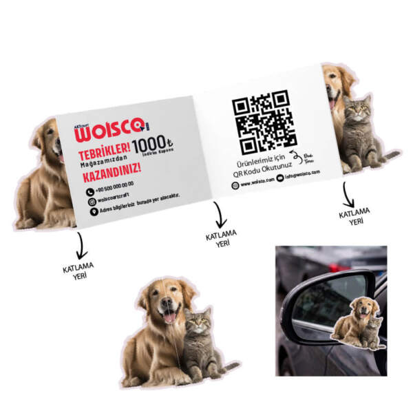 Petshop Katlanır Kartvizit Baskı Model KK00227