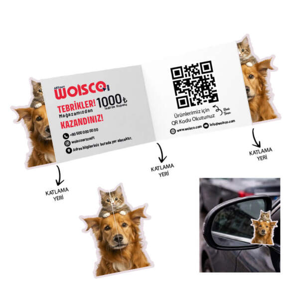 Petshop Katlanır Kartvizit Baskı Model KK00229